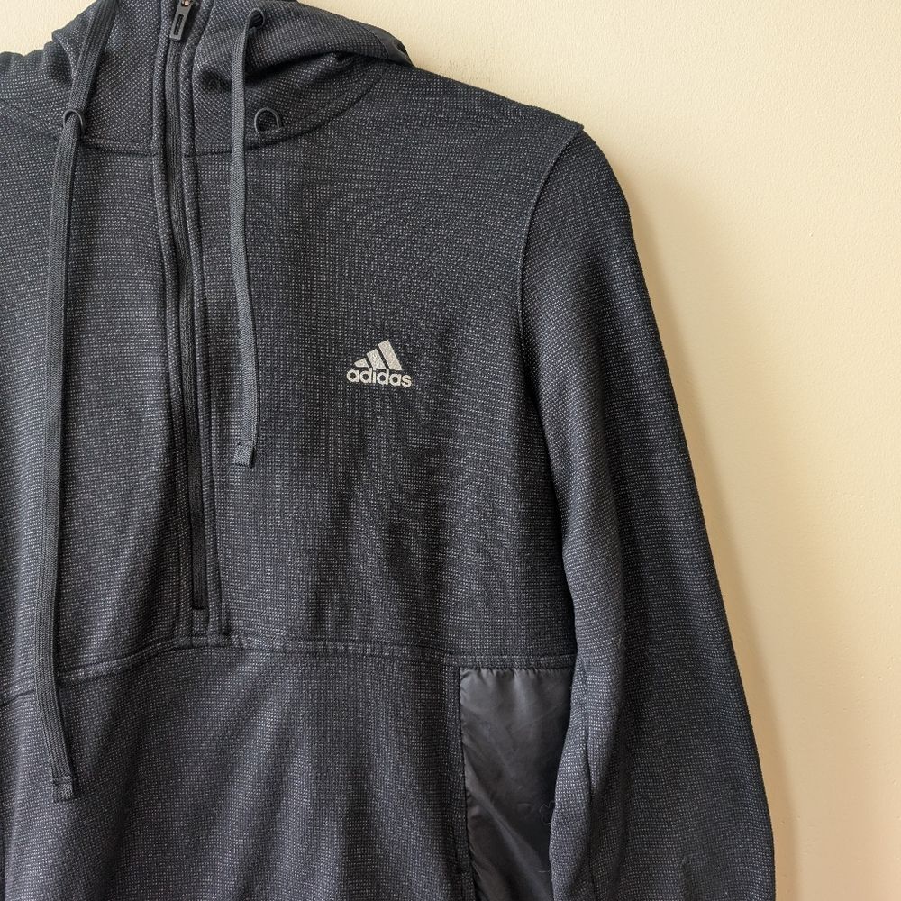 Adidas Women's Trans Pullover Hoodie Climawarm Black Size Medium - Picture 4 of 6